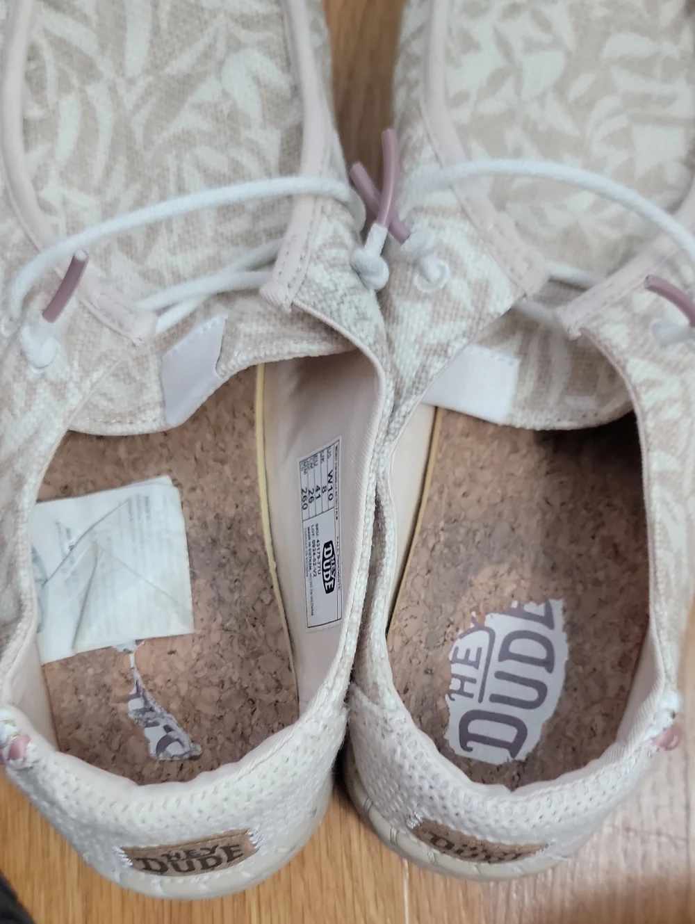 Hey Dude Women's Beige Patterned Espadrille Sneakers Shoes Slip On Size 10